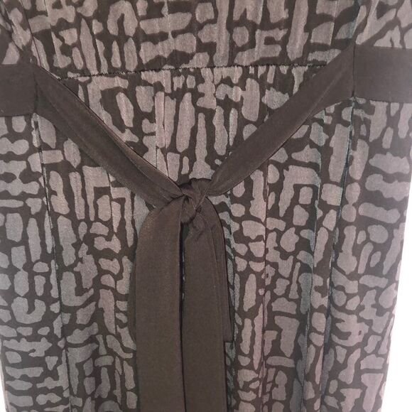 Motherhood Maternity M Jersey V-Neck Pleated Tie Back Long Sl MIDI Dress - Picture 8 of 12